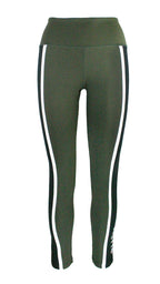 Dark Olive/Black Panel Pro F/L Leggings