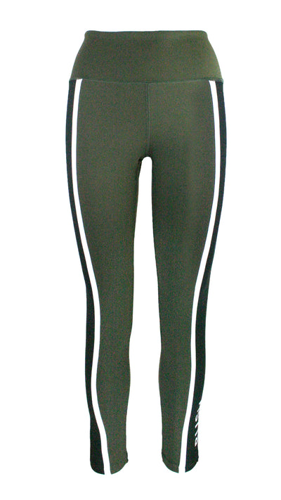 Dark Olive/Black Panel Pro F/L Leggings