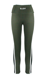 Dark Olive/Black Panel Pro F/L Leggings