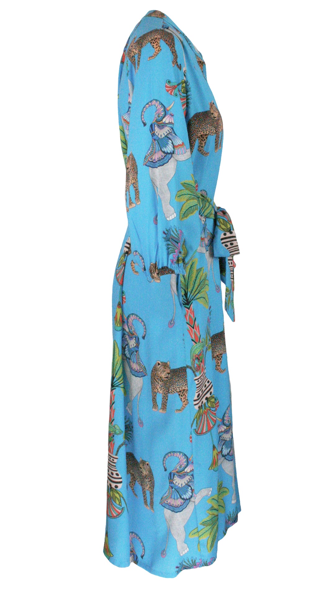 Lunch With Leopards Blue Riviera Dress