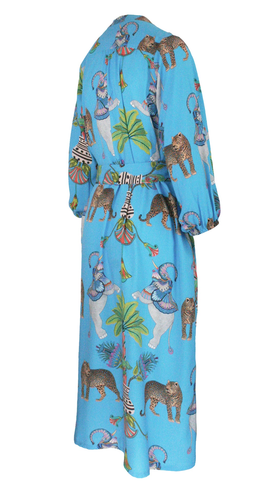 Lunch With Leopards Blue Riviera Dress
