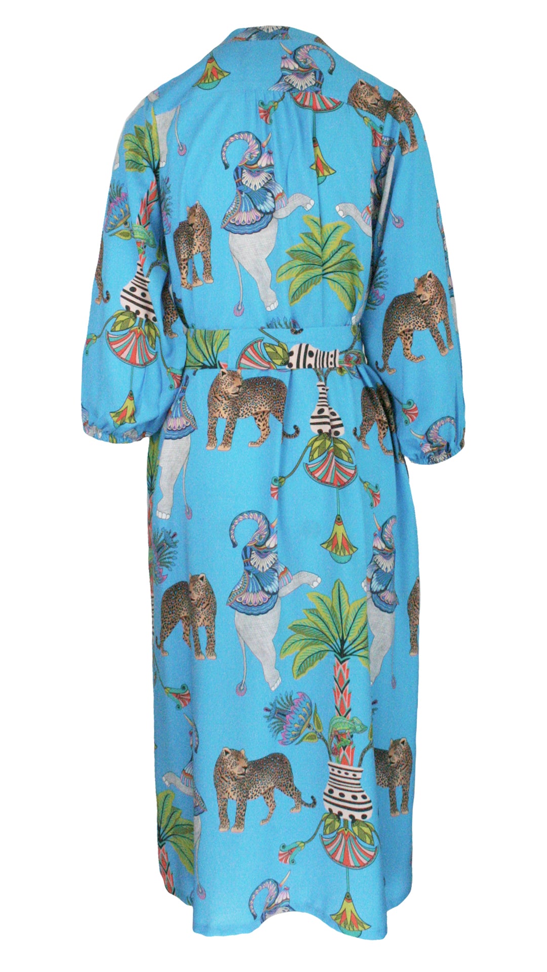 Lunch With Leopards Blue Riviera Dress