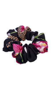 Leopard's Kiss Black Scrunchie