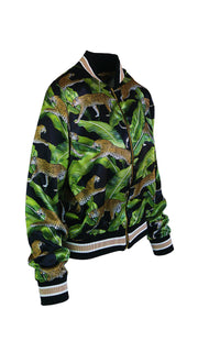 Springing Leopard Luxe Legacy Bomber Jacket