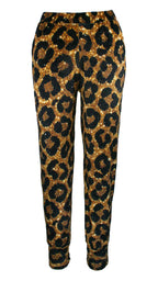 Midnight Leopard Velvet Supreme Cuff Pants