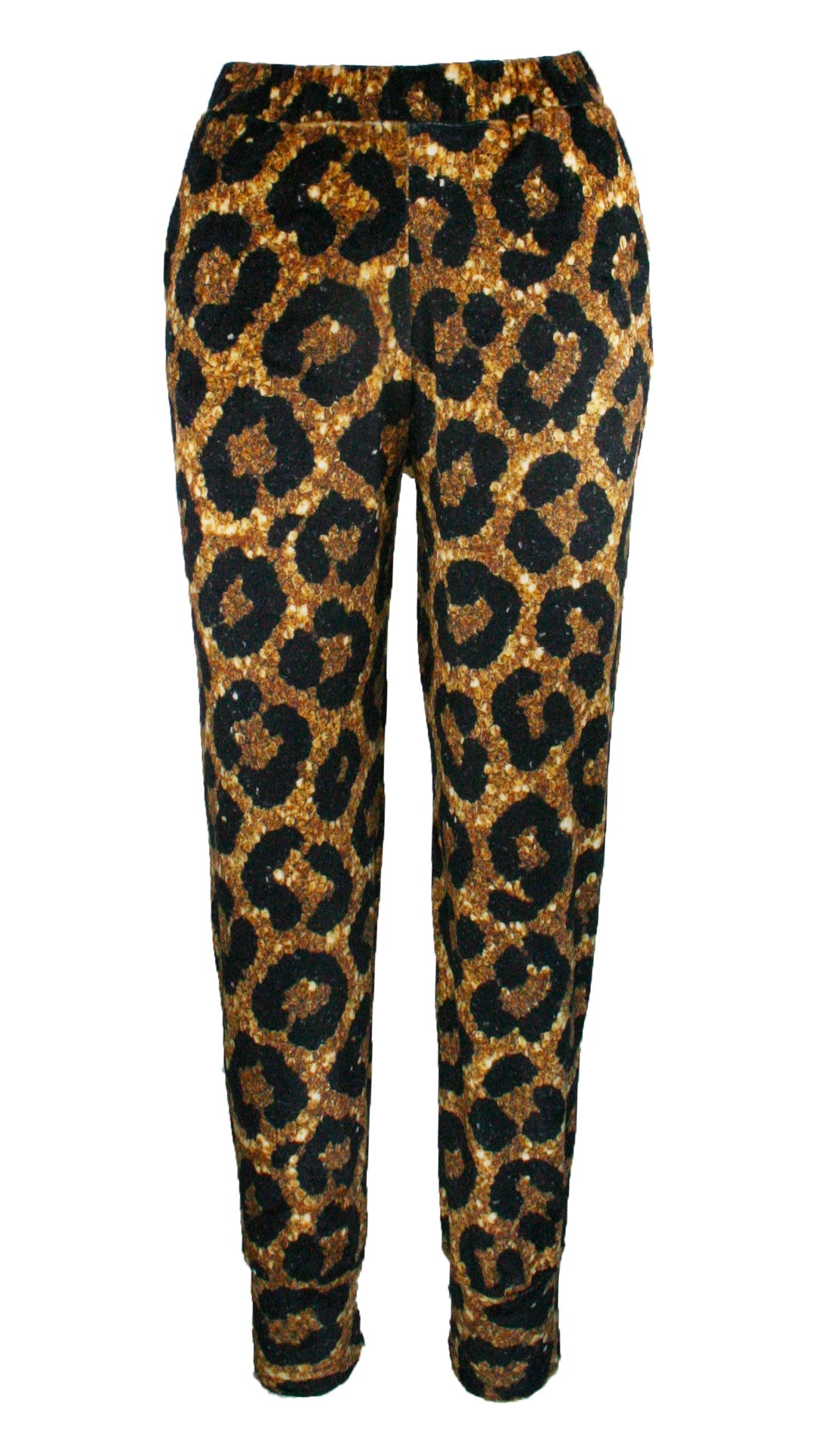 Midnight Leopard Velvet Supreme Cuff Pants