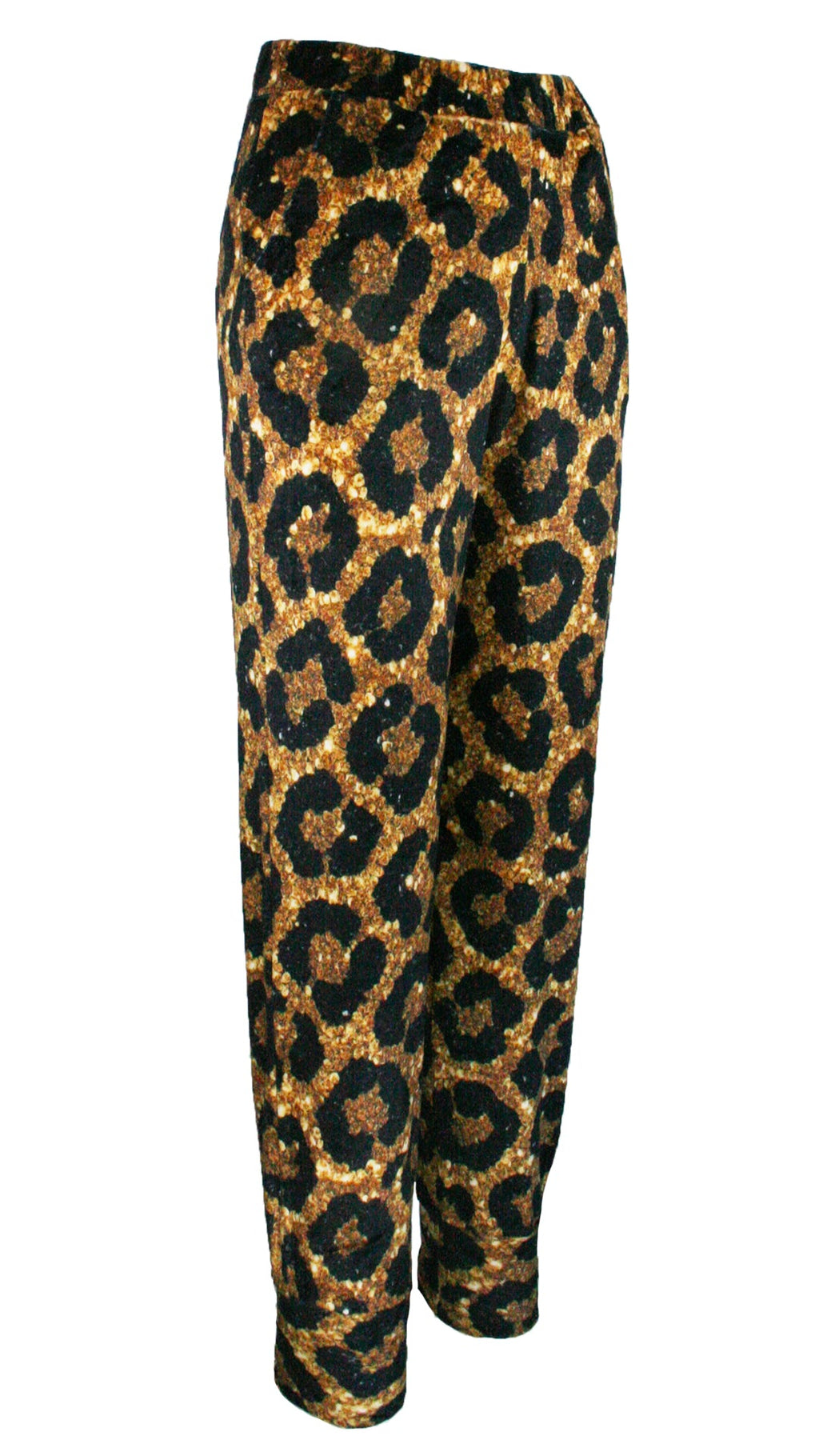 Midnight Leopard Velvet Supreme Cuff Pants