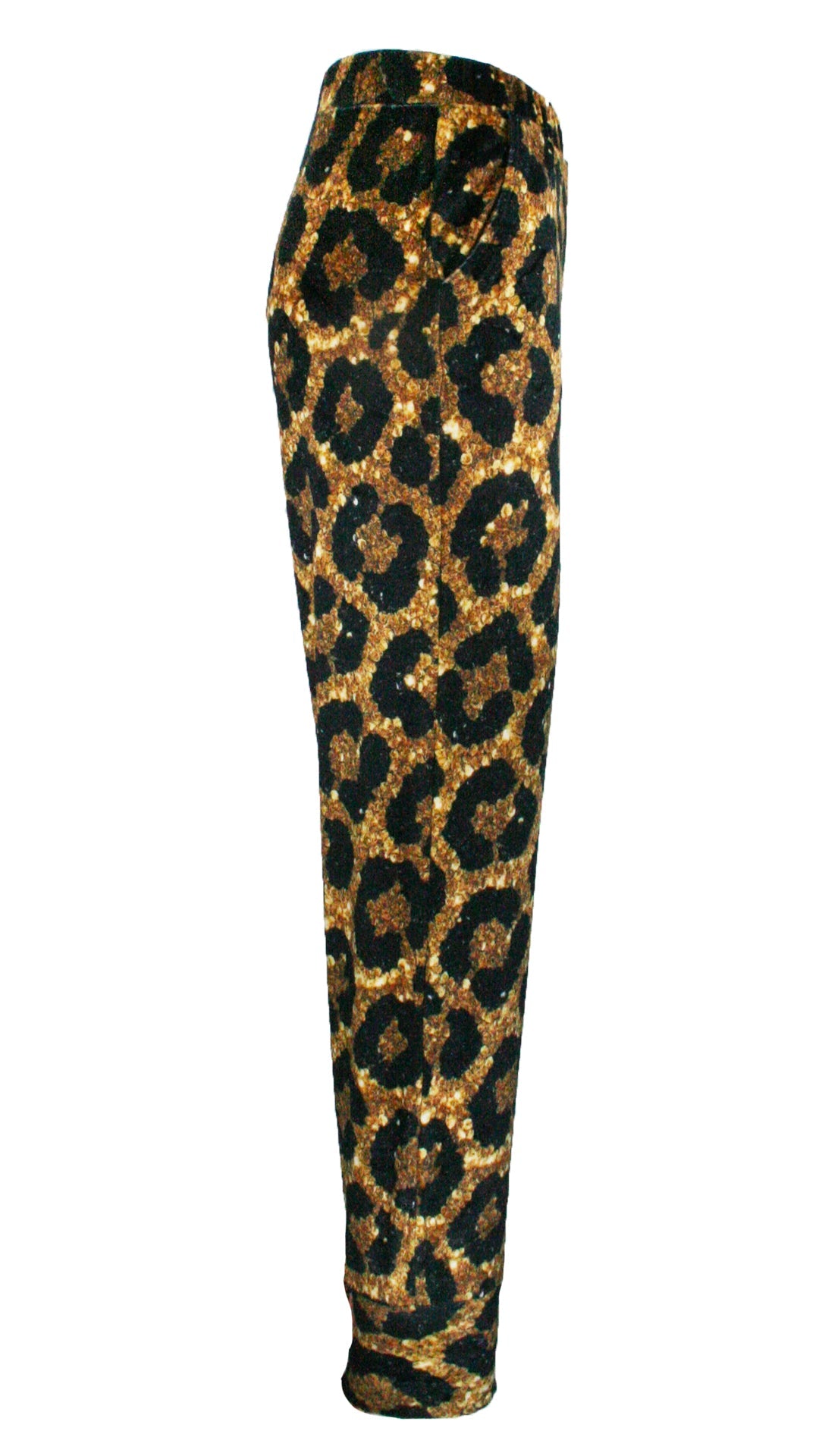 Midnight Leopard Velvet Supreme Cuff Pants