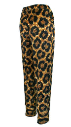 Midnight Leopard Velvet Supreme Cuff Pants