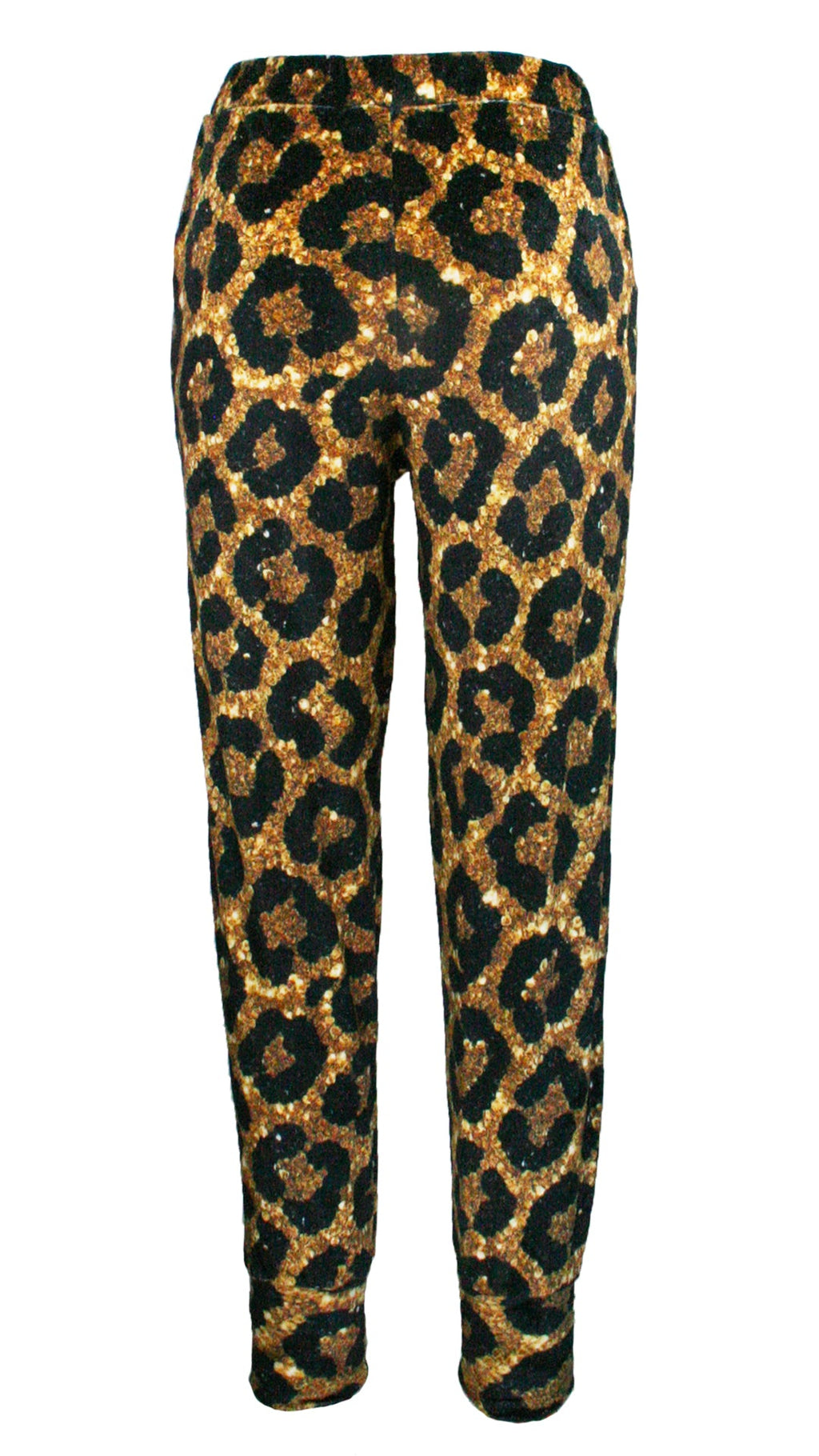 Midnight Leopard Velvet Supreme Cuff Pants