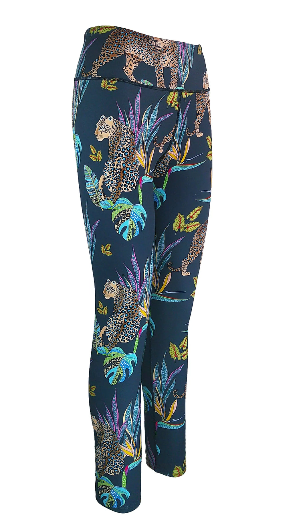 Cobalt Leopard F/L Leggings