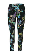 Cobalt Leopard Black F/L Leggings