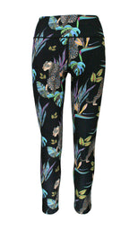 Cobalt Leopard Black F/L Leggings