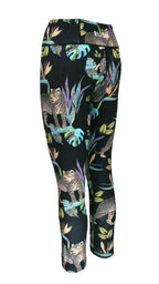 Cobalt Leopard Black F/L Leggings
