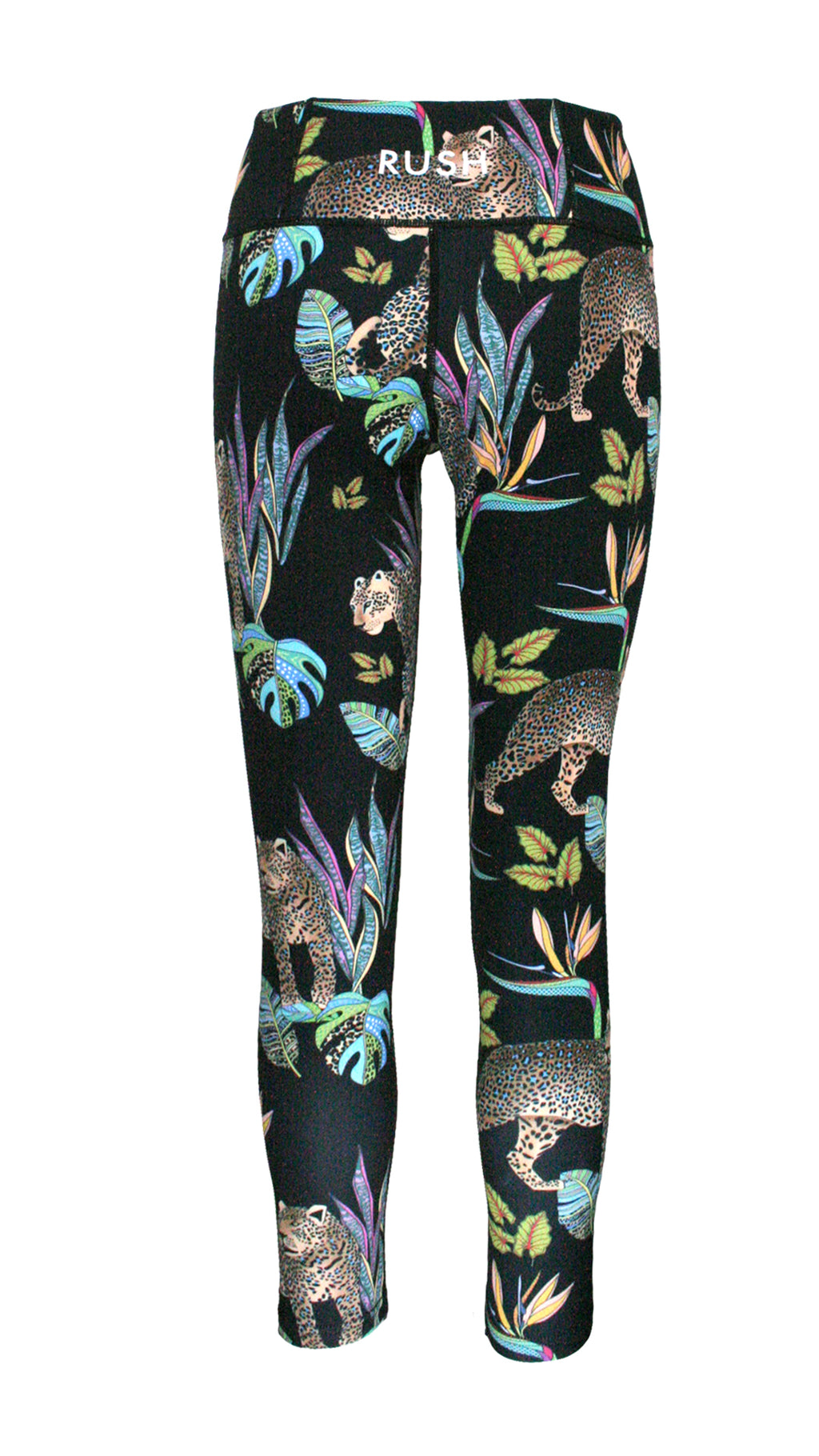 Cobalt Leopard Black F/L Leggings