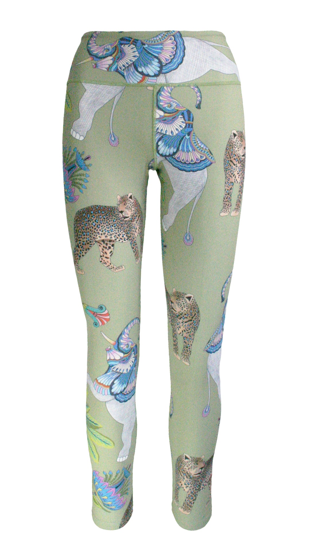 Lunch with Leopards Sage F/L Leggings