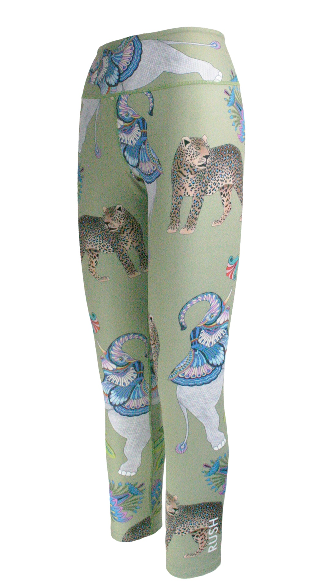 Lunch with Leopards Sage F/L Leggings
