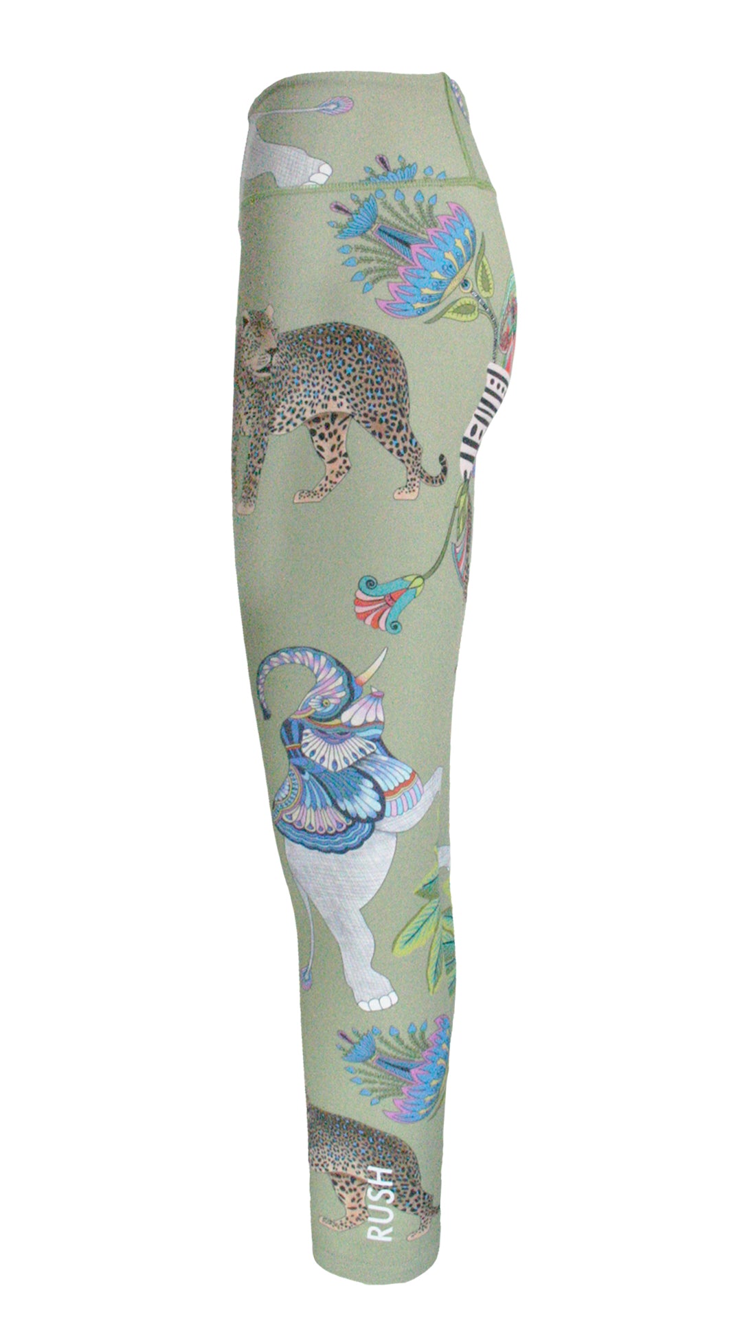 Lunch with Leopards Sage F/L Leggings