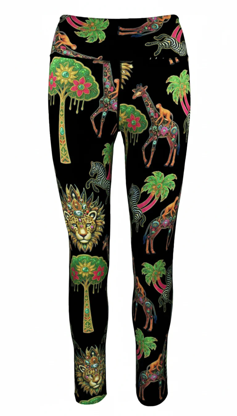 Zambezi Gold Black F/L Leggings