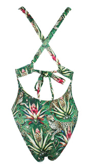 Wild Emerald V Neck One Piece