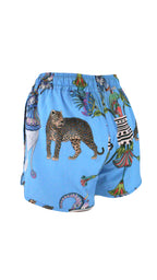 Lunch With Leopards Blue WaveRunner Shorts