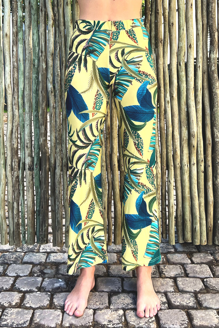 Tropical Splendour Yellow Luxe Pants